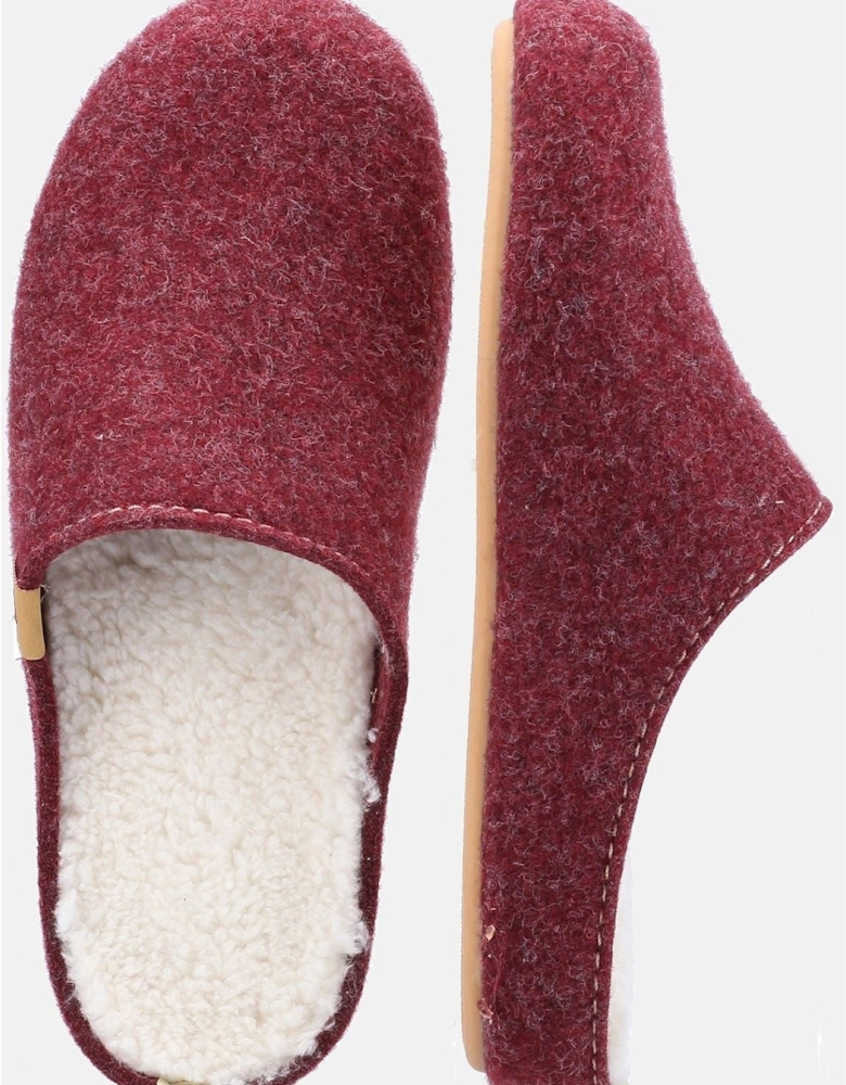 The Good 90% Recycled RPET Polyester Women's Burgundy Slippers