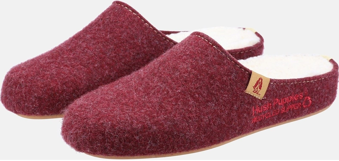 The Good 90% Recycled RPET Polyester Women's Burgundy Slippers