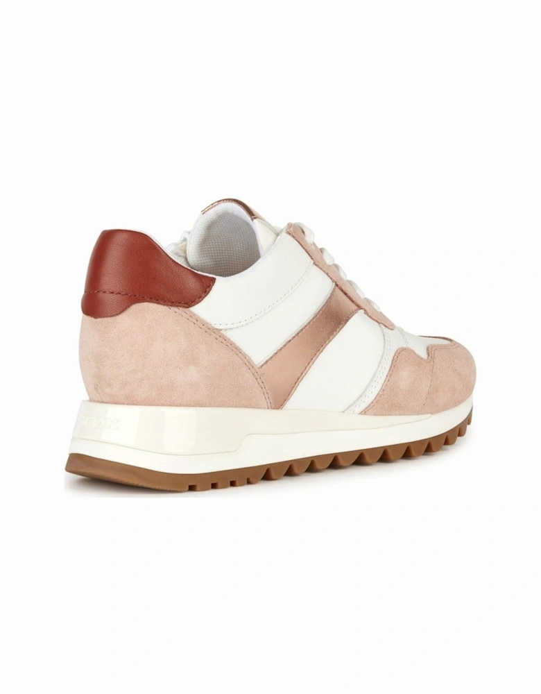 D Tabelya Leather Bovine Suede - Textile Woven Polyester - Synthetic Nylon Women's Nude/White Trainers