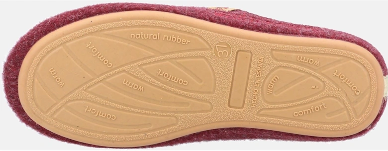 The Good 90% Recycled RPET Polyester Women's Burgundy Slippers