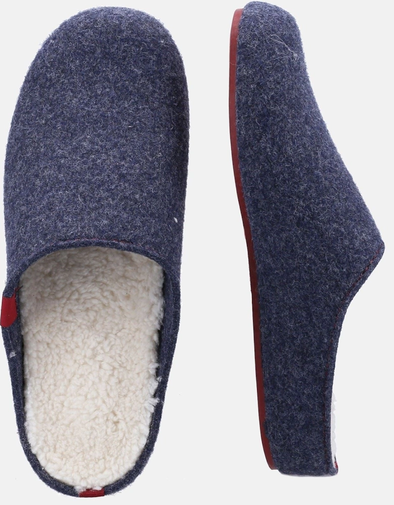 The Good 90% Recycled RPET Polyester Men's Navy Slippers