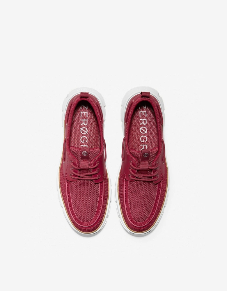 4.ZeroGrand Regatta Nylon Men's Red Boat Shoes