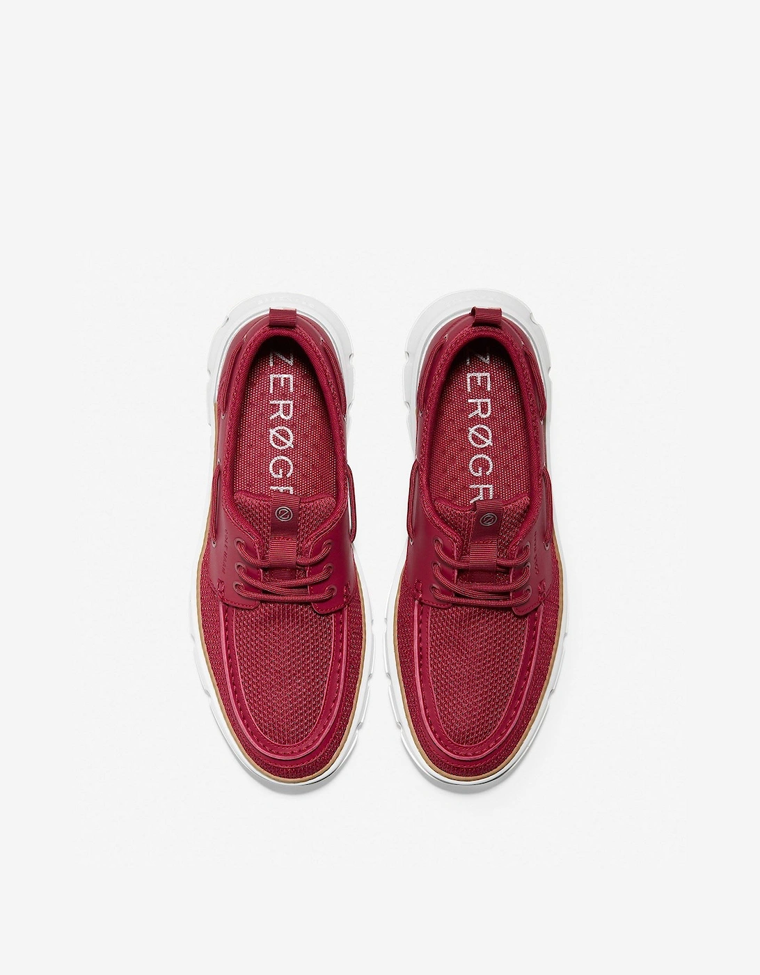 4.ZeroGrand Regatta Nylon Men's Red Boat Shoes