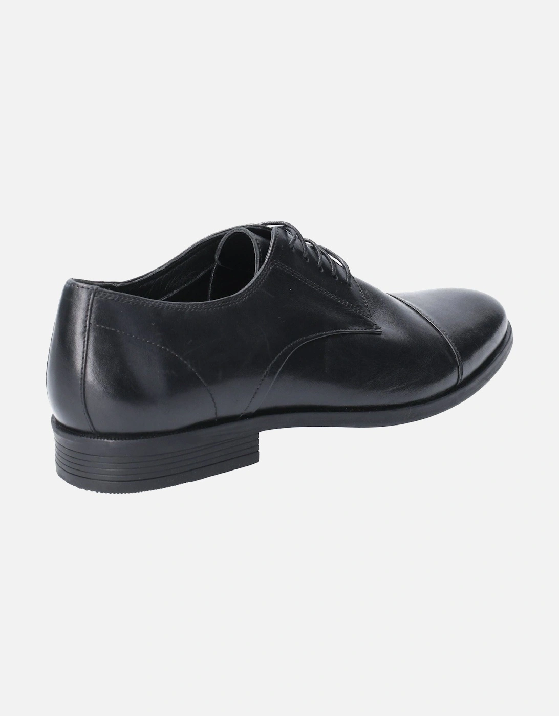 Ollie Cap Toe Leather Men's Black Lace-Up Shoes