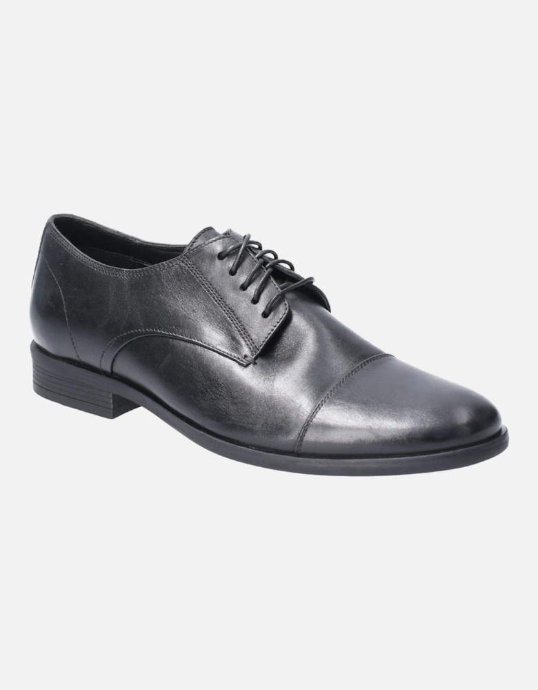 Ollie Cap Toe Leather Men's Black Lace-Up Shoes