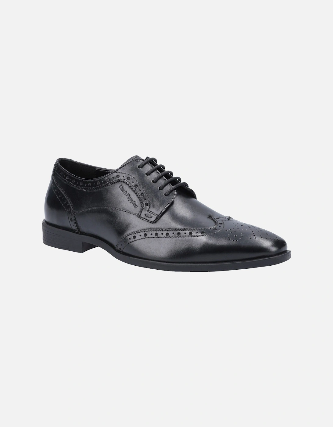 Elliot Leather Men's Black Brogues Shoes, 5 of 4