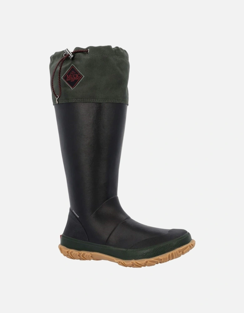 Muck Boots model Forager Wellingtons Unisex in Black/Moss Green