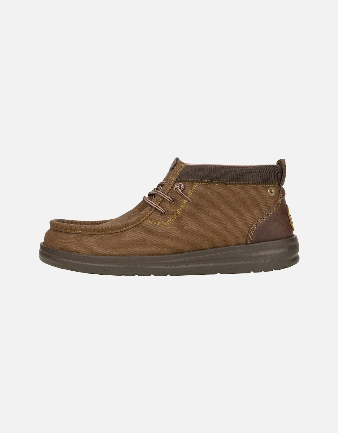 HEYDUDE model Wally Mid GripR Boots Male in Dark Brown