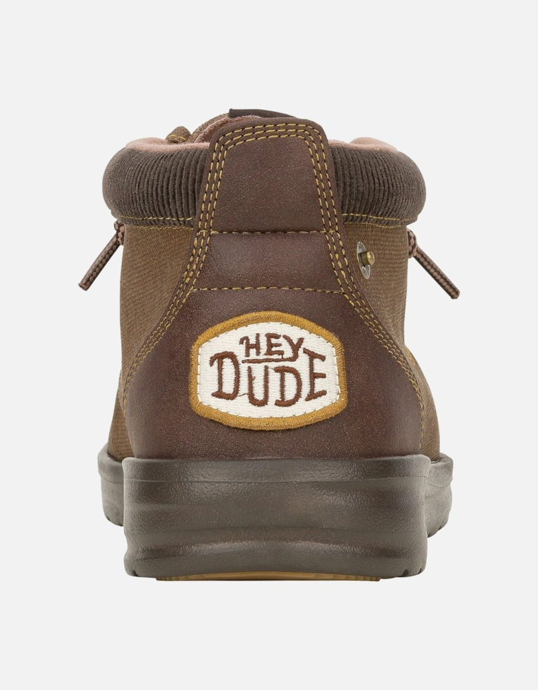 HEYDUDE model Wally Mid GripR Boots Male in Dark Brown