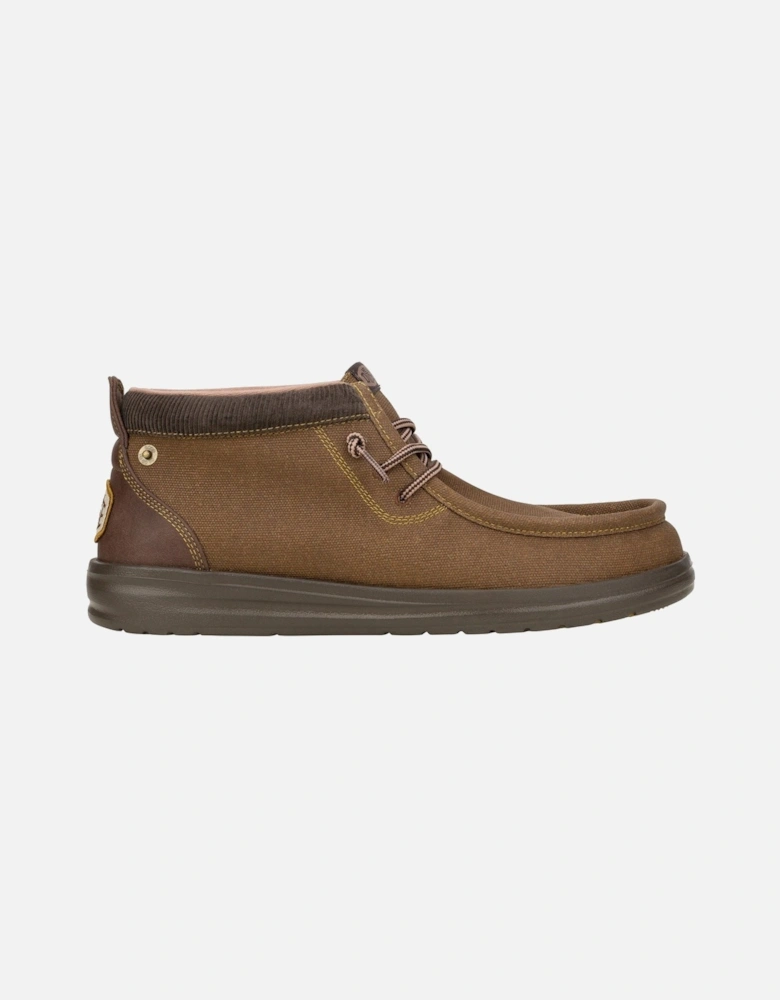 HEYDUDE model Wally Mid GripR Boots Male in Dark Brown