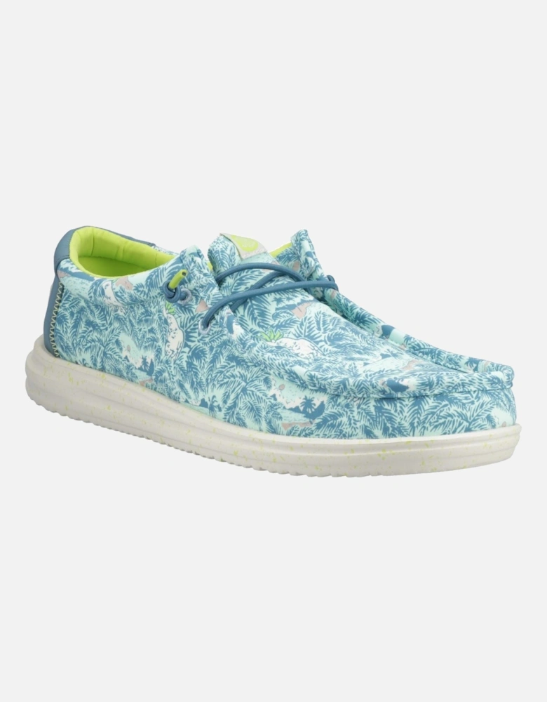 HEYDUDE Wally H2O Tropical Nylon Men's Blue Tropical Boat Shoes