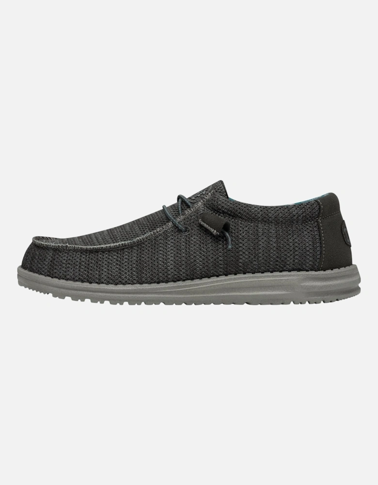 HEYDUDE model Wally Sox Shoe Male in Charcoal