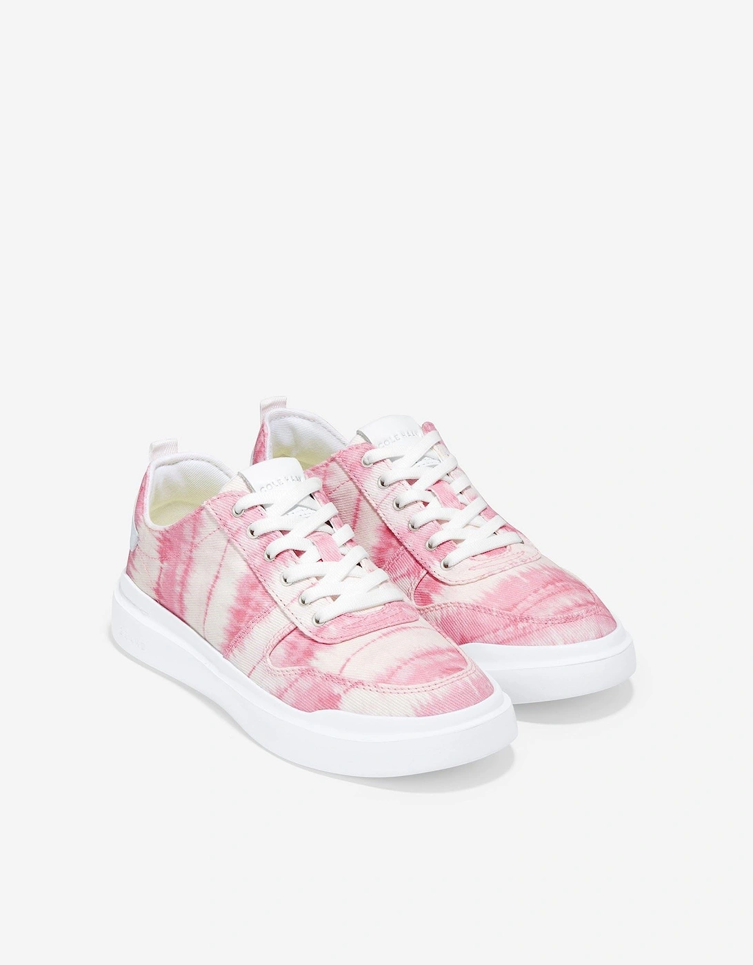 GrandPro Rally Canvas 100% Cotton Women's Pink Ikat Print/Optic White Trainers, 7 of 6