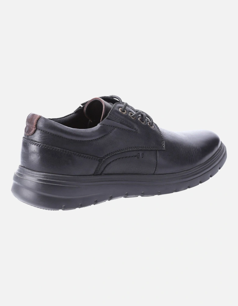 Triton Leather Men's Black Lace-Up Shoes