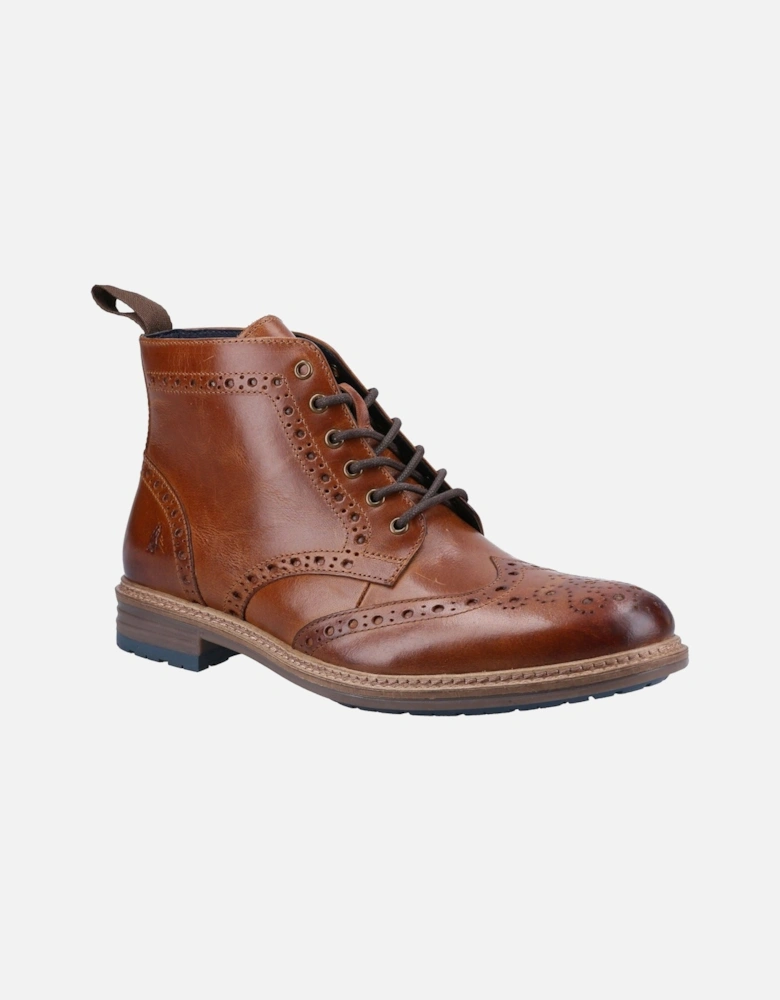 model Joshua Brogue Boot Male in Tan