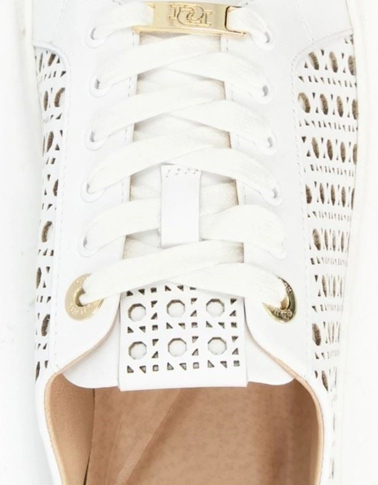 Dune Ease Leather Women's White Trainers