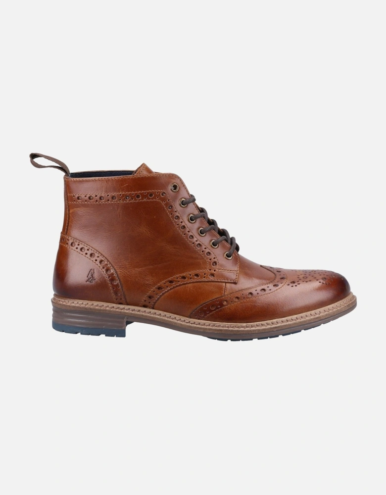 model Joshua Brogue Boot Male in Tan