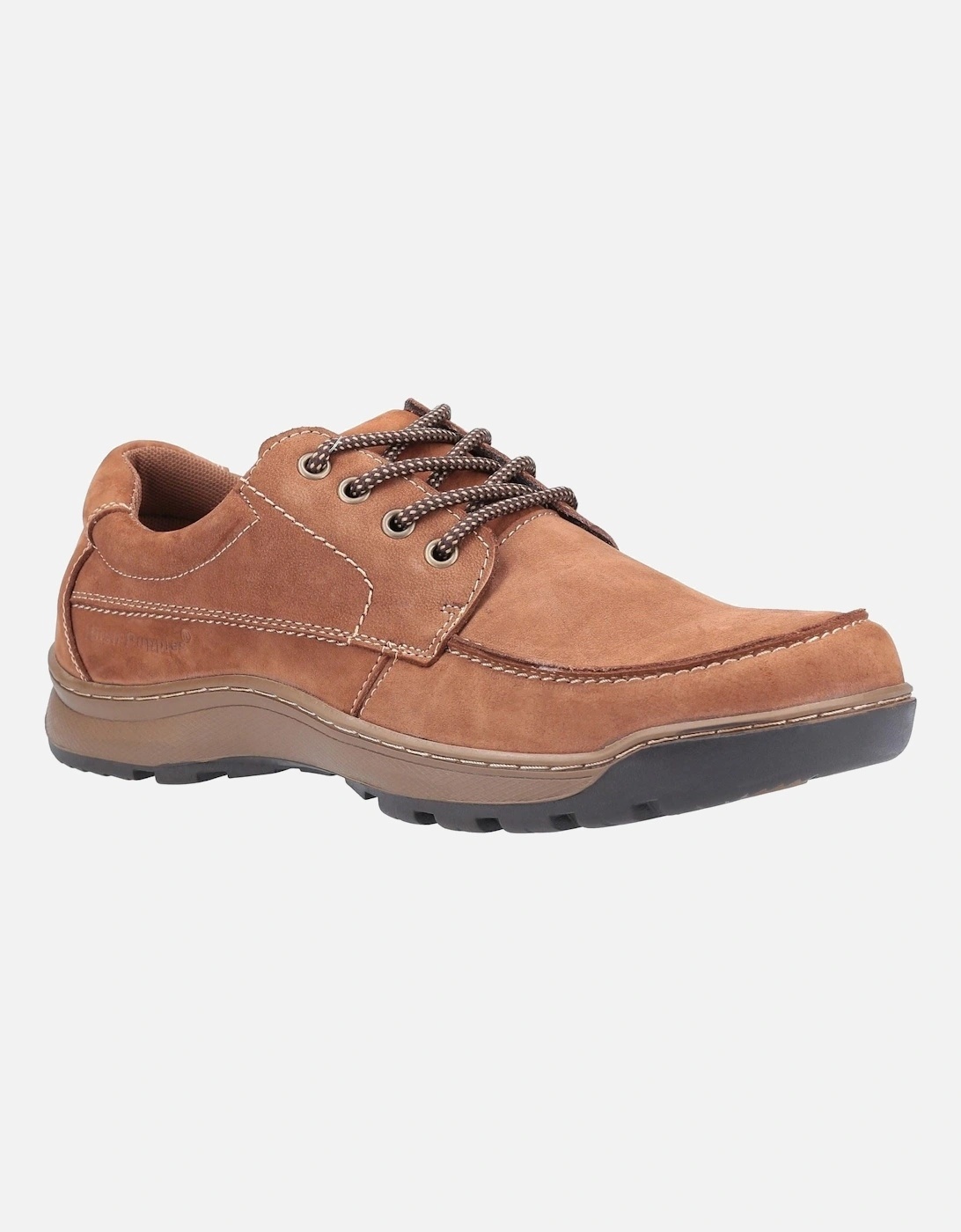 Tucker Leather Men's Tan Nubuck Lace-Up Shoes, 5 of 4