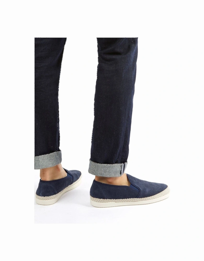 Dune Francisco Suede Men's Navy Trainers