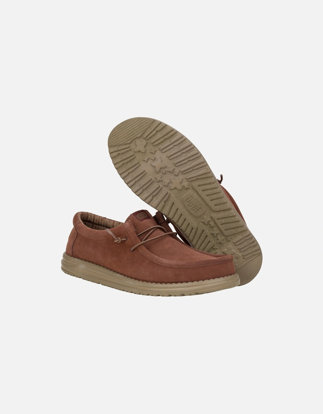 HEYDUDE model Wally Suede Shoes Male in Dark Brown