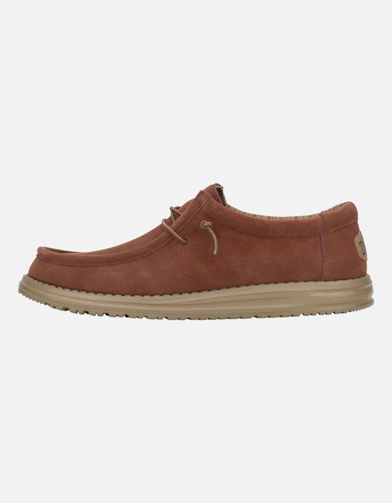 HEYDUDE model Wally Suede Shoes Male in Dark Brown