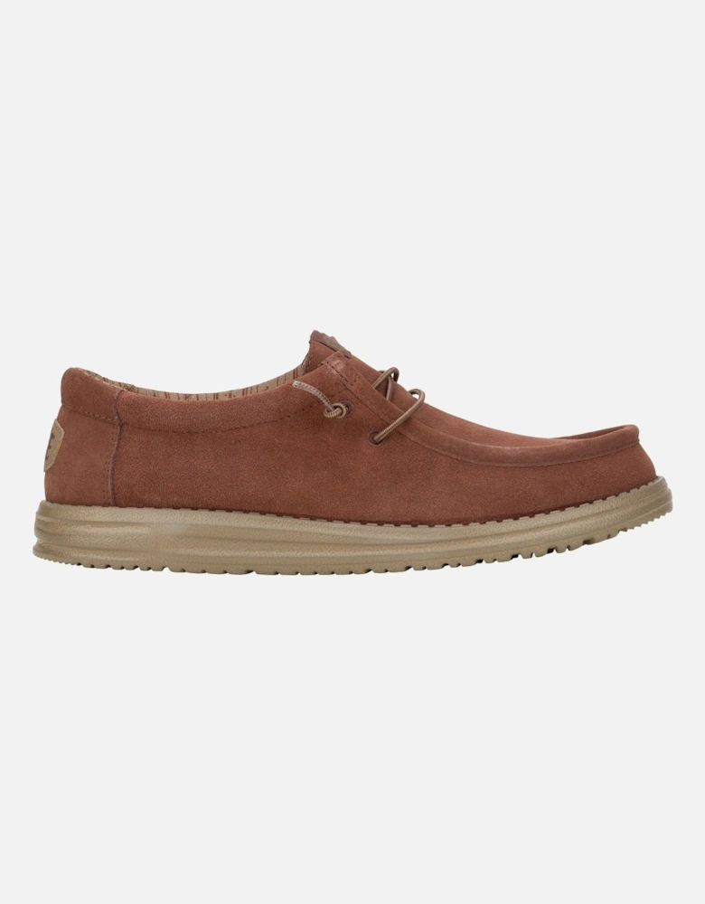 HEYDUDE model Wally Suede Shoes Male in Dark Brown