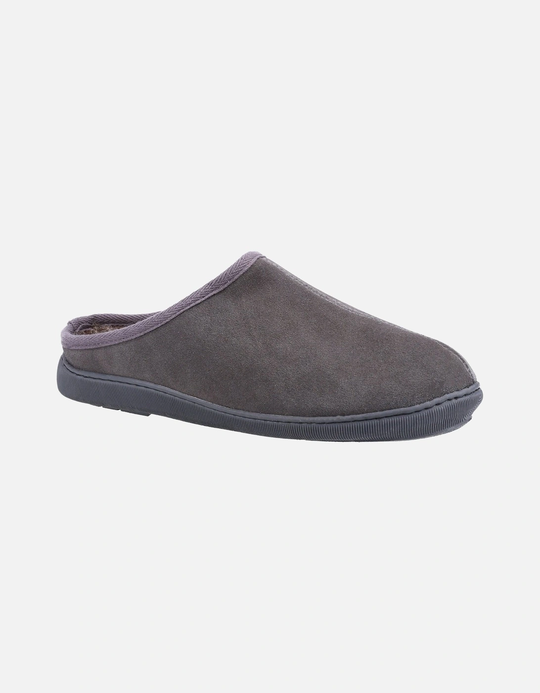 Ashton Suede Men's Grey Slippers, 5 of 4