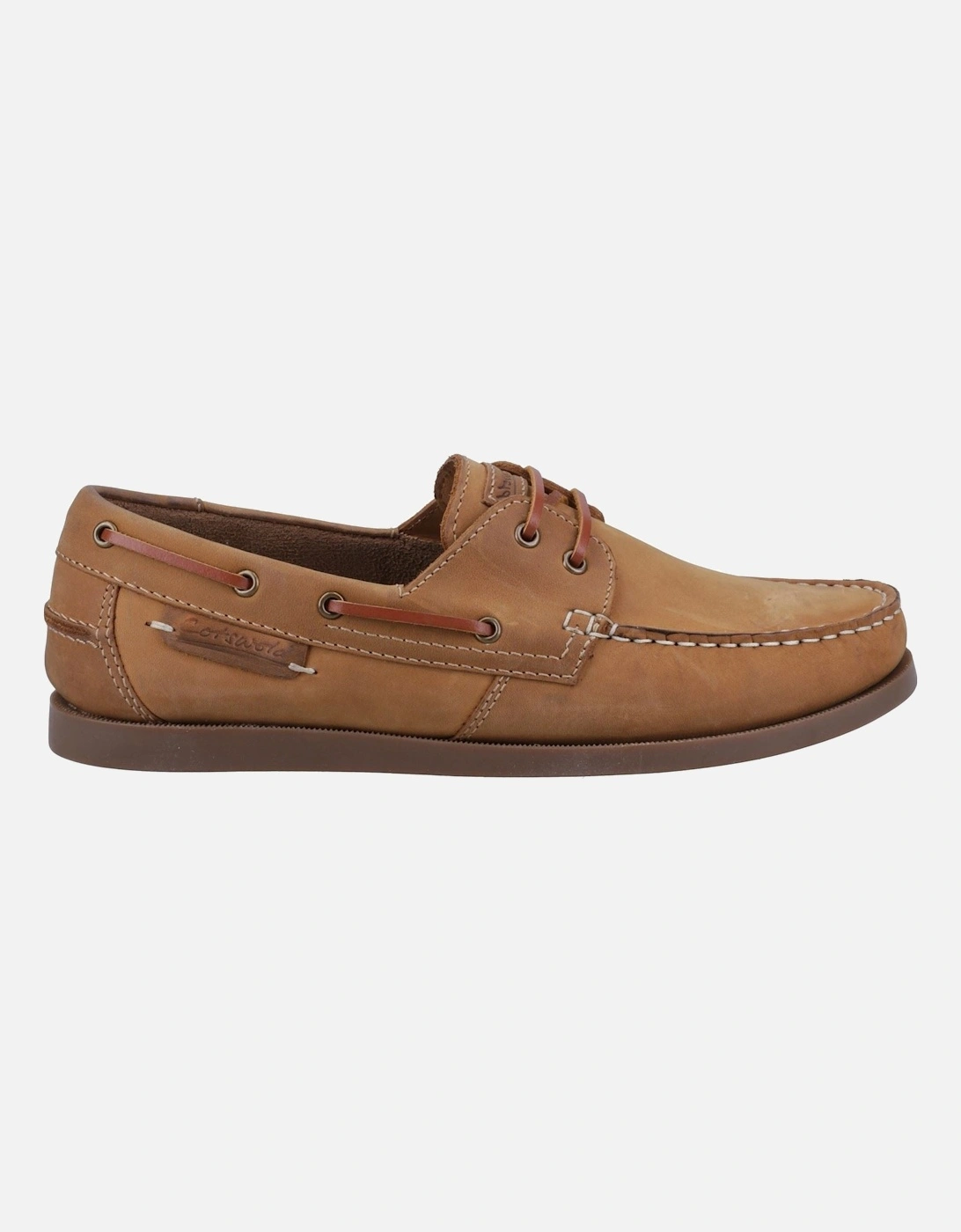 Bartrim Leather Men's Camel Boat Shoes