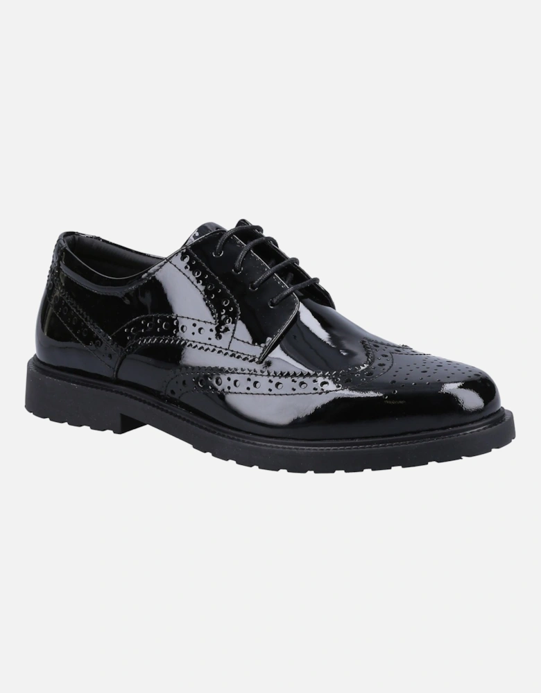 Verity Leather Women's Patent Black Brogues Shoes