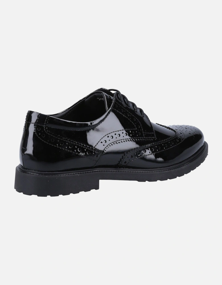 Verity Leather Women's Patent Black Brogues Shoes