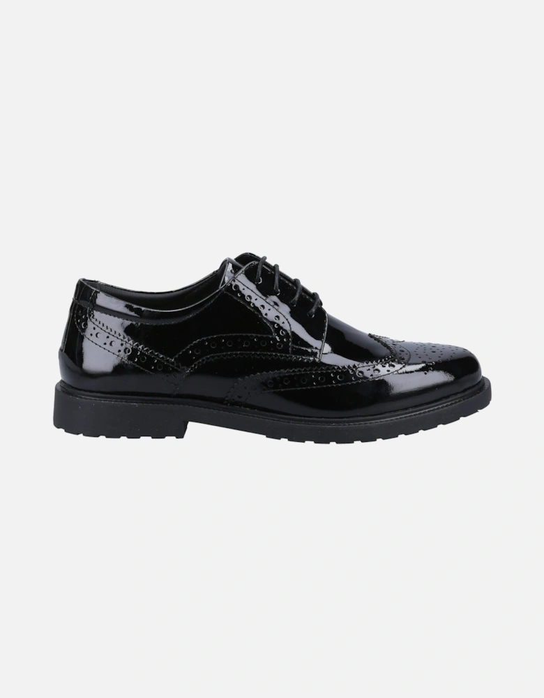 model Verity Brogue Female in Patent Black