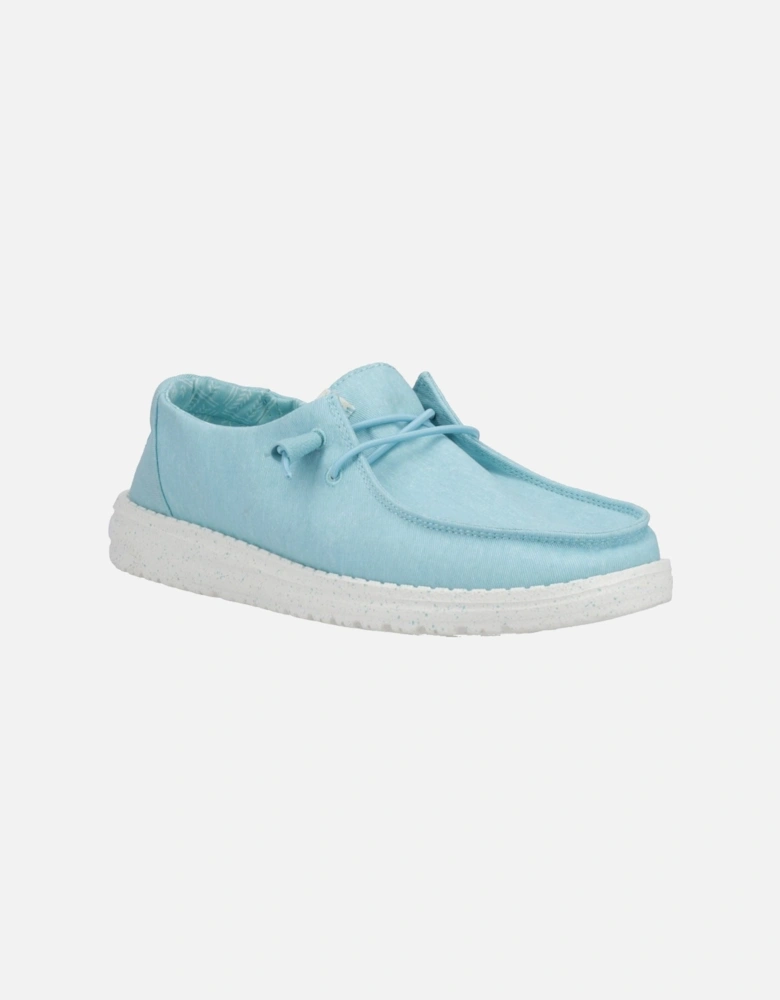 HEYDUDE Wendy Canvas 100% Cotton Women's Turquoise Loafers