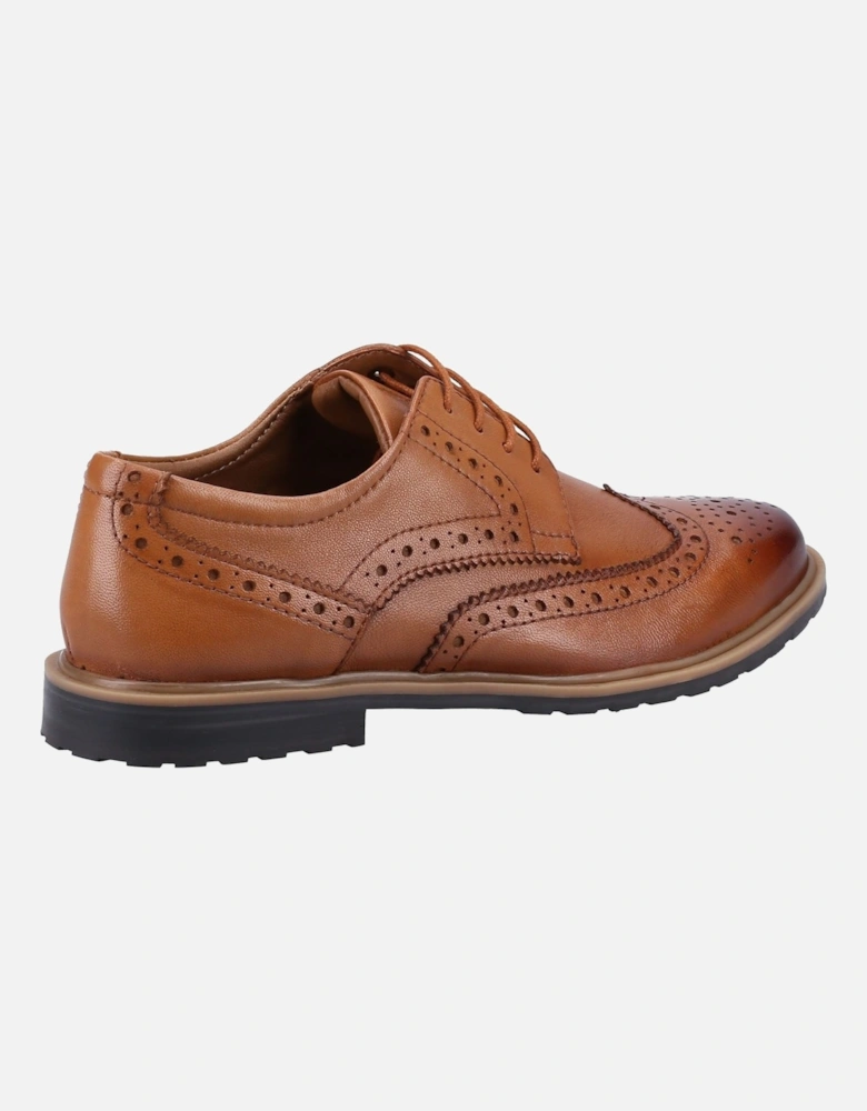 Verity Leather Women's Tan Brogues Shoes