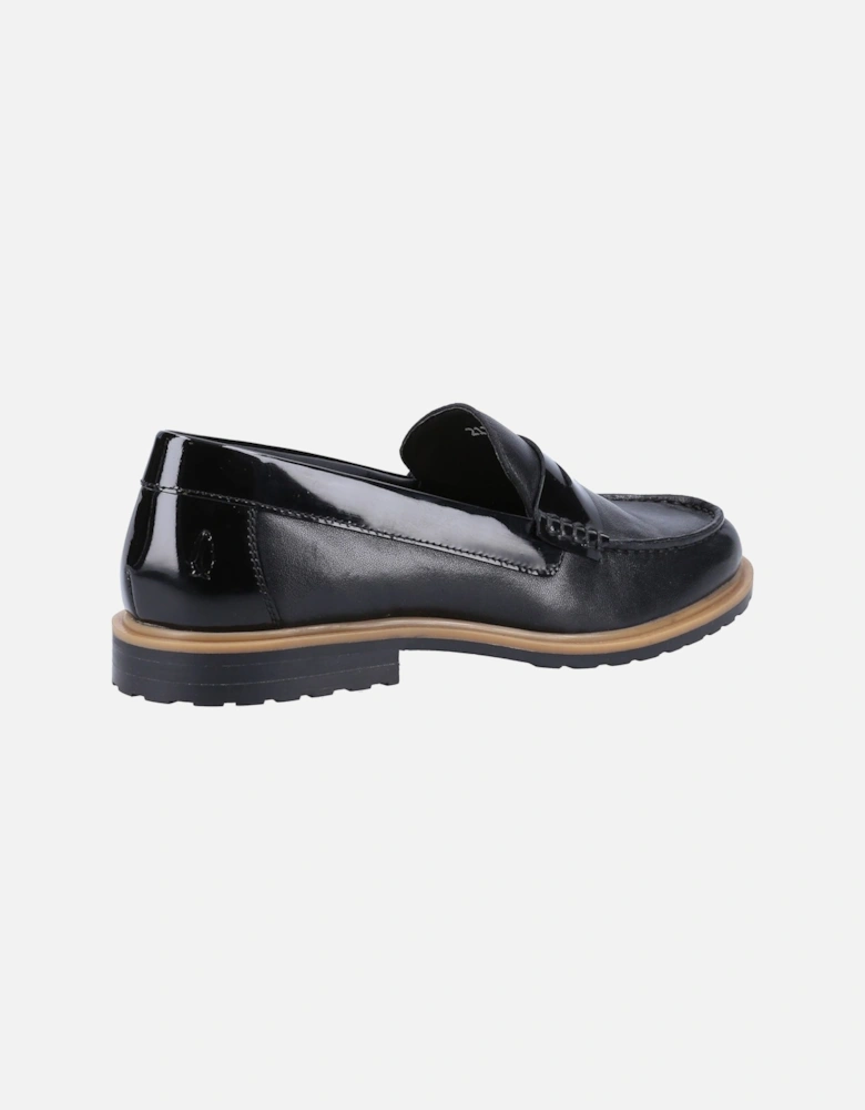 Verity Slip On Leather Women's Black Loafers