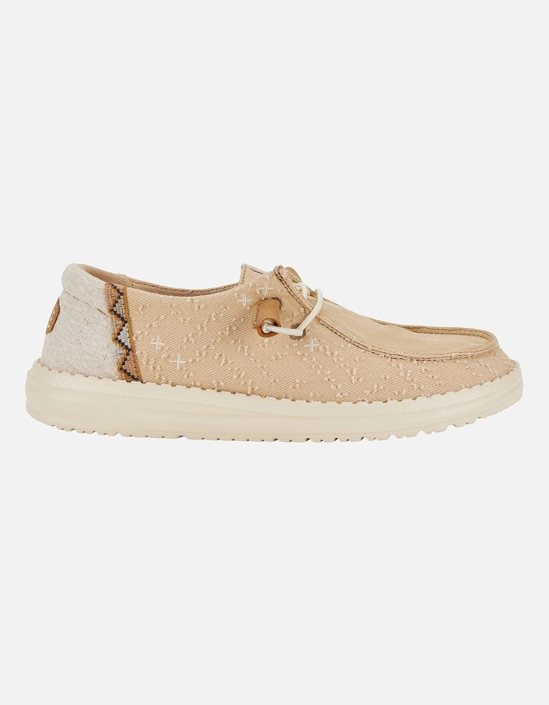 HEYDUDE model Wendy Crafted Boho Shoes Female in Tan