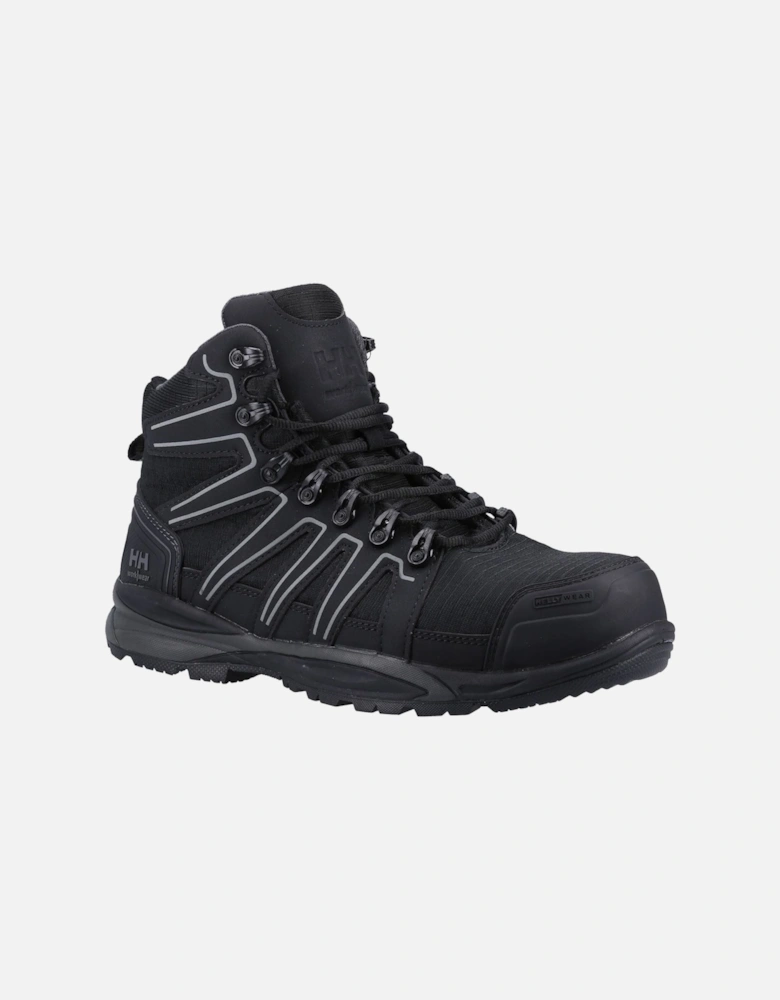 Workwear model Manchester Mid S3 Safety Boot Unisex in Black/Grey