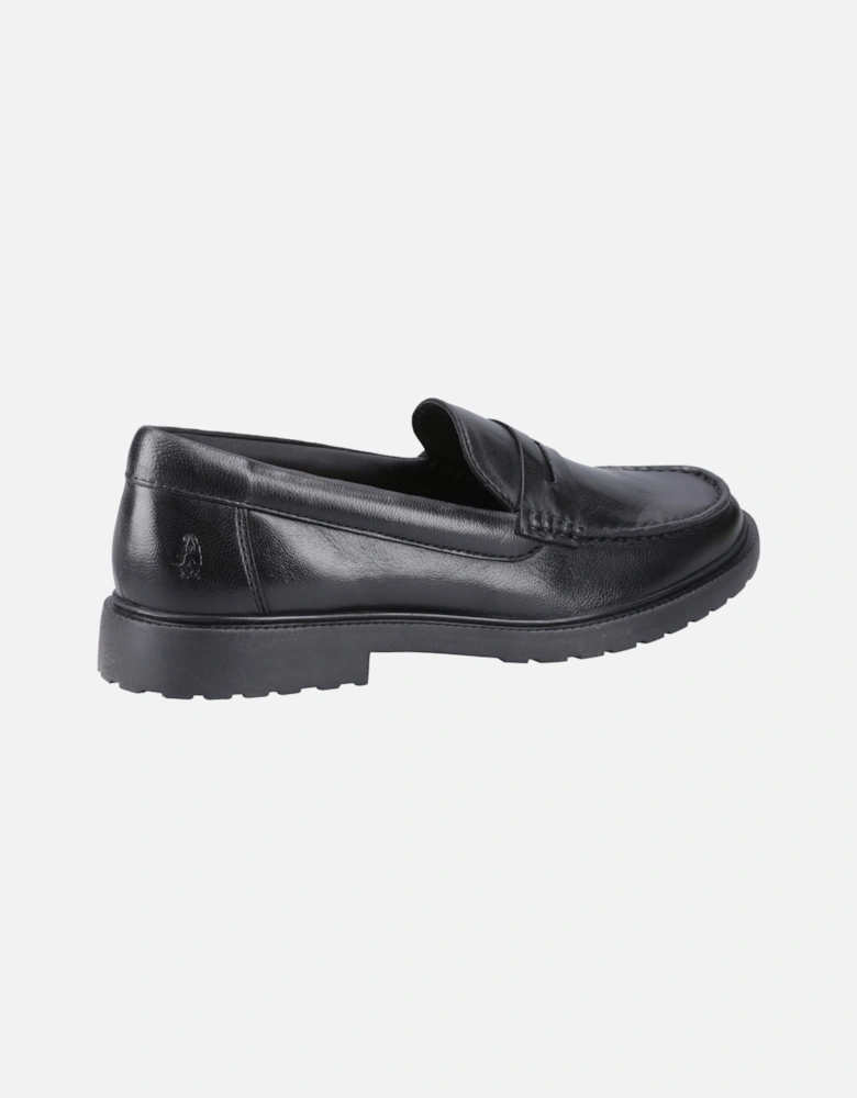 Verity Slip On Leather Women's Black Loafers