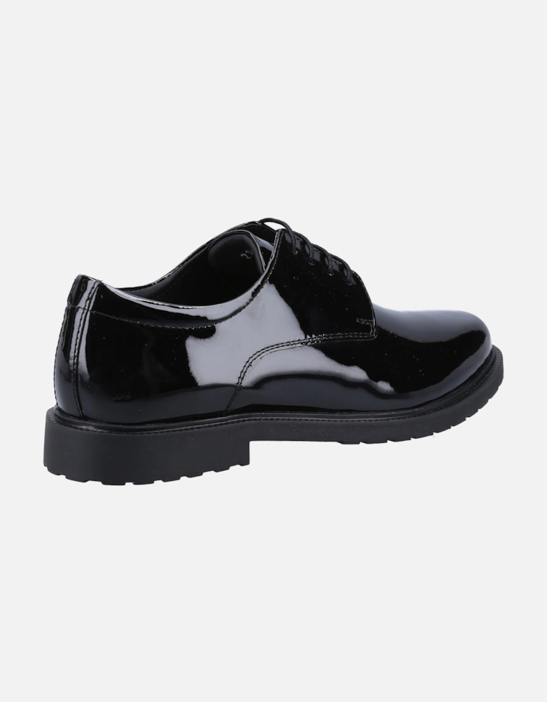 Verity Slip On Leather Women's Patent Black Brogues Shoes