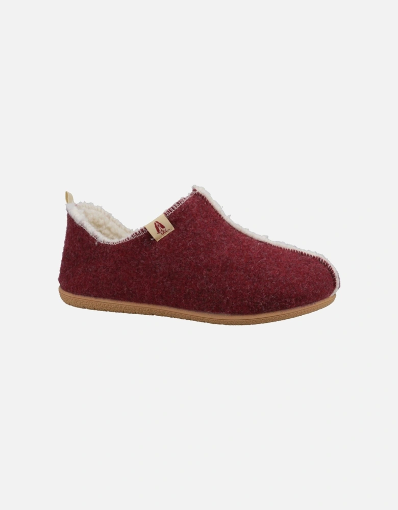 Good Recycled RPET Polyester Women's Burgundy Slippers