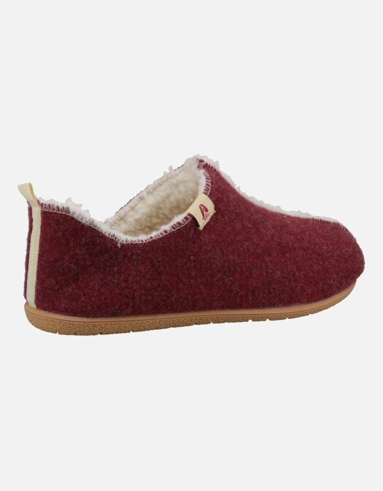 Good Recycled RPET Polyester Women's Burgundy Slippers