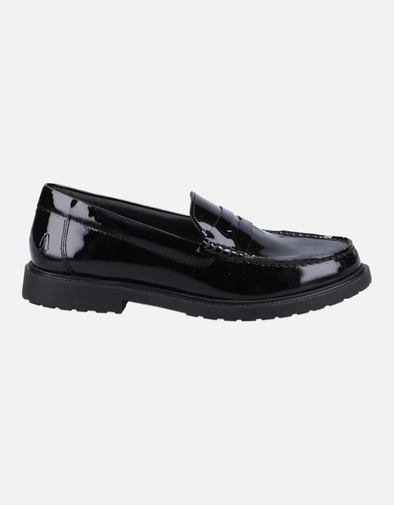 Verity Slip On Leather Women's Patent Black Loafers