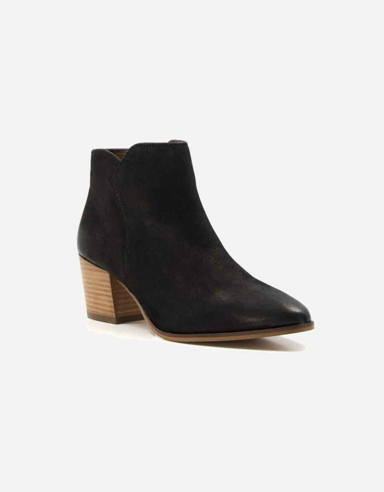 Dune Parlour Nubuck Women's Black Boots