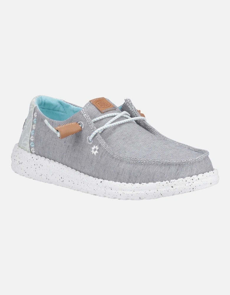 HEYDUDE Wendy Heathered Slub Tropical Linen/Lyocell/Cotton Women's Grey Loafers