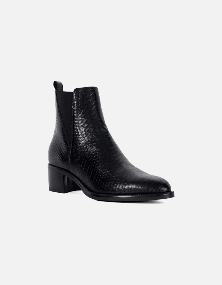 Dune model Pouring Ankle Boot Female in Black