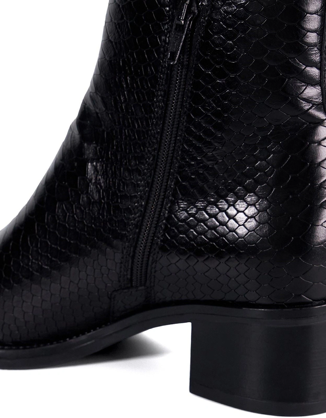 Dune model Pouring Ankle Boot Female in Black