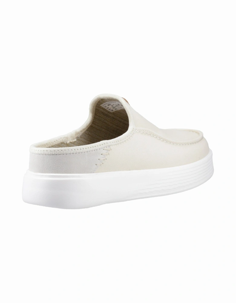 HEYDUDE Austin Workwear Leather Men's Almost White Slippers