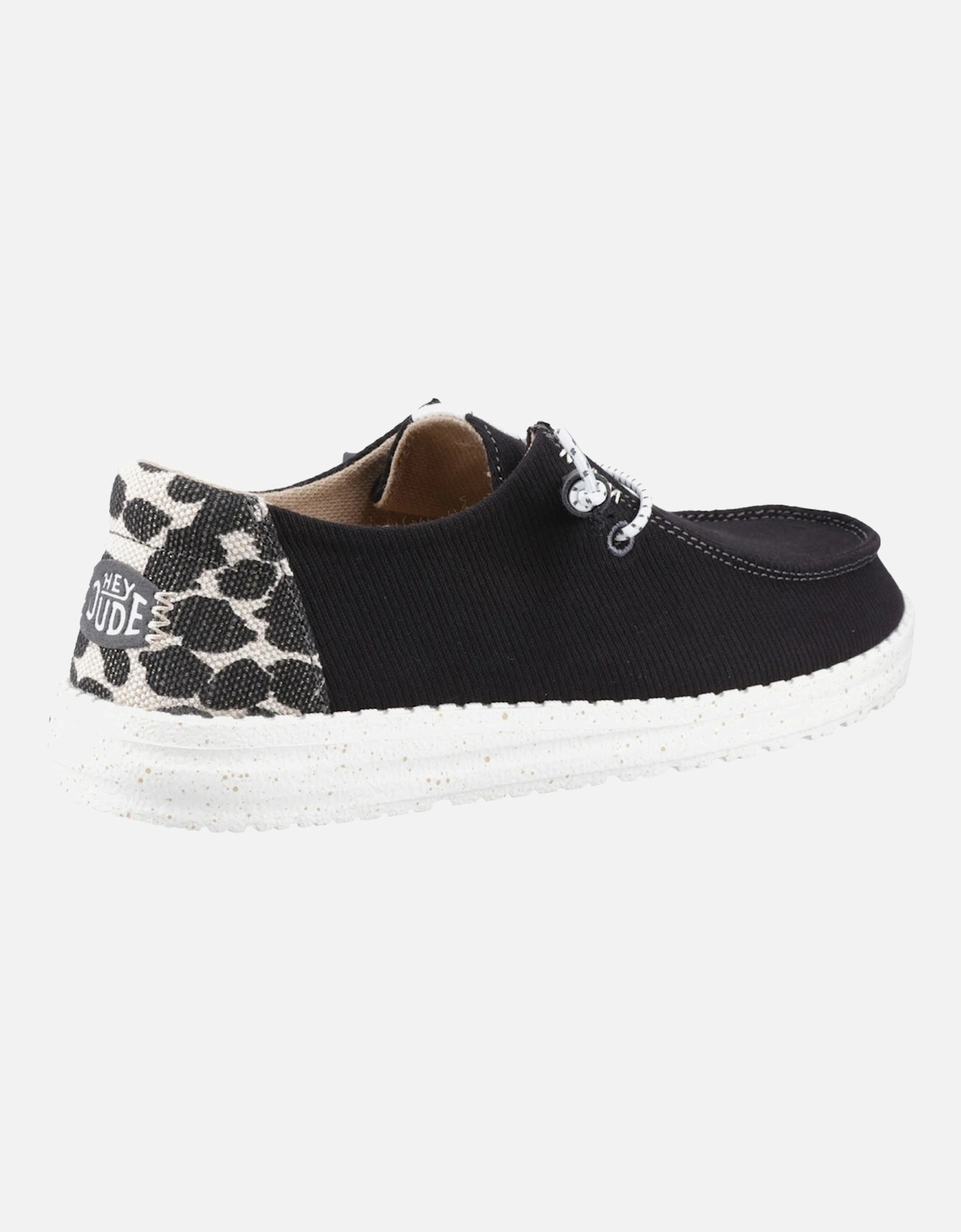 HEYDUDE Wendy Leopard Cotton Blend Women's Black/Leopard Loafers