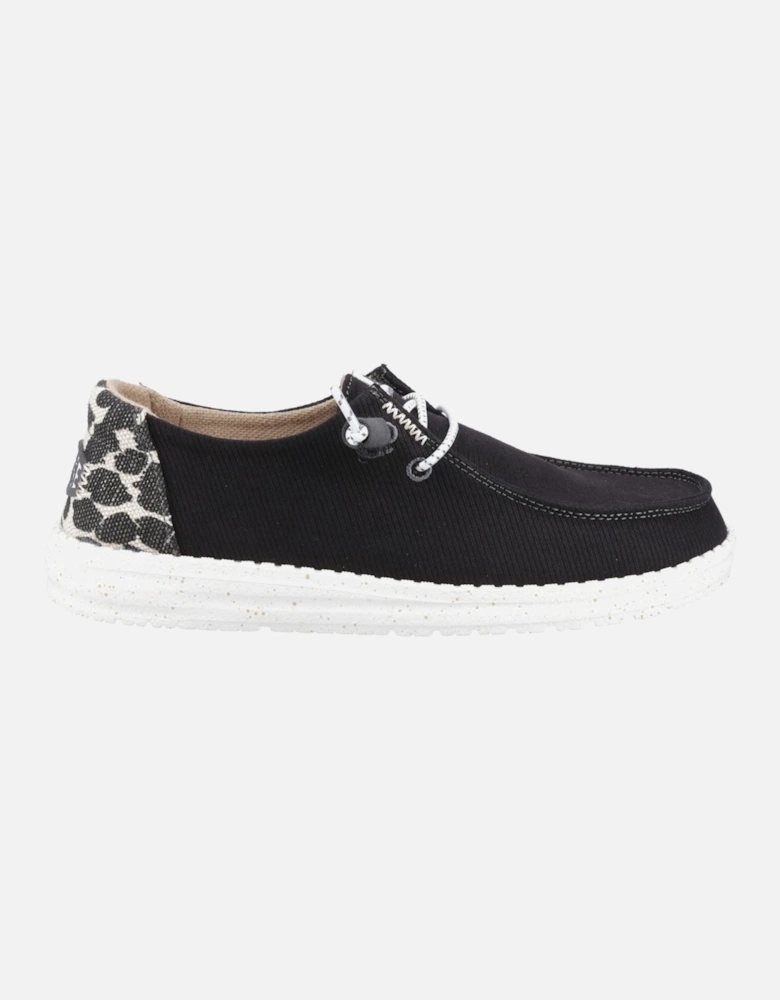 HEYDUDE Wendy Leopard Cotton Blend Women's Black/Leopard Loafers