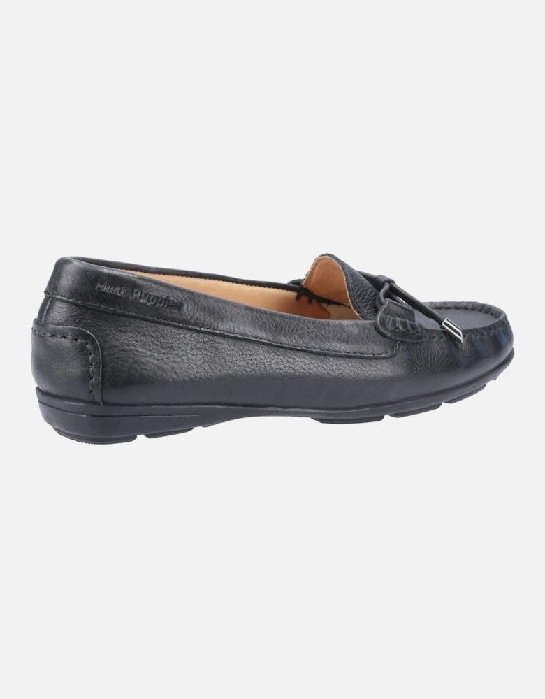 Maggie Leather Women's Black Loafers