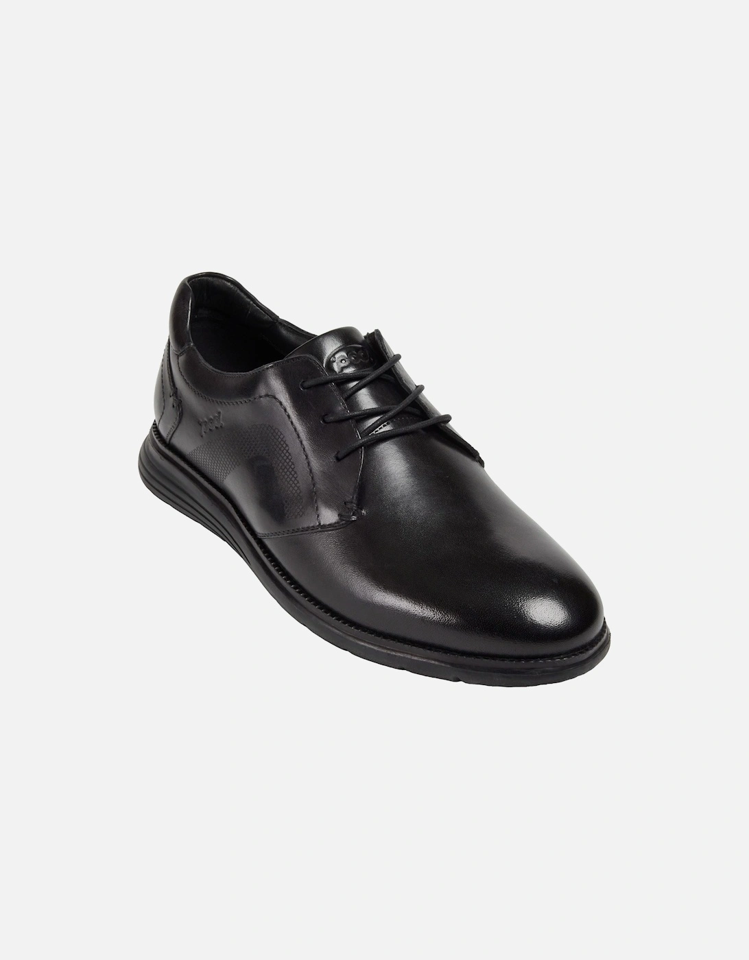 Aston Leather Men's Black Lace-Up Shoes, 6 of 5